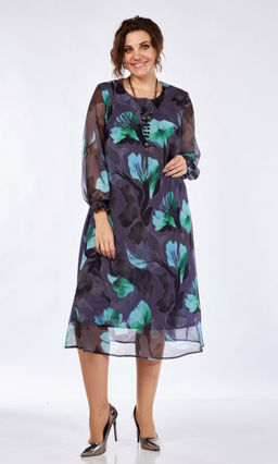 Белорусское шифоновое платье с цветочным принтом - Almond фото 5