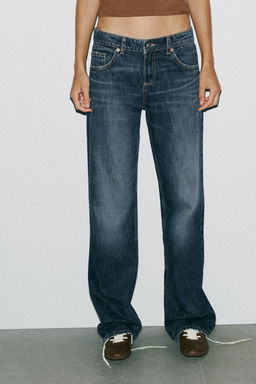 TRF WIDE-LEG LOW-RISE JEANS - Zara фото 2