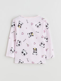 Bisiklet Yaka K?z ?ocuk Pijama ?st