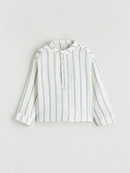 Hakim Yaka ?izgili Erkek Bebek G?mlek ve Pantolon