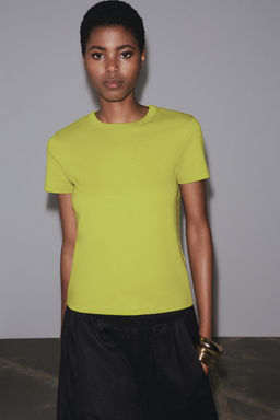 SHORT SLEEVE INTERLOCK T-SHIRT - Zara фото 2