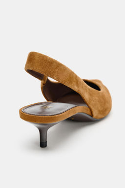 SPLIT SUEDE SLINGBACK SHOES - Zara фото 12