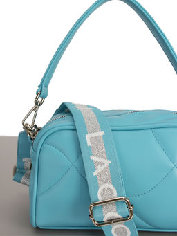 LACCOMA сумка Лаура-Ф826-бирюзовый эко кожа хлопок  фото 3