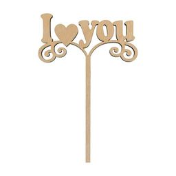 Заготовка для декорирования Mr. Carving ВД-312 Топпер I love you фанера 15 х 10 х 0.4 см  фото 3