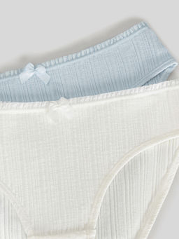 ACOOLA / Трусы детские для девочек в наборе из 2шт Linet_br голубой  фото 3