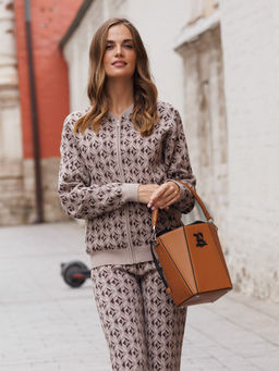 Брюки женские 1231156001 beige/brown - Eleganzza фото 2