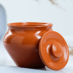 Горшочек под жаркое с крышкой Вятская керамика «Терракота», 500 мл, оранжевый