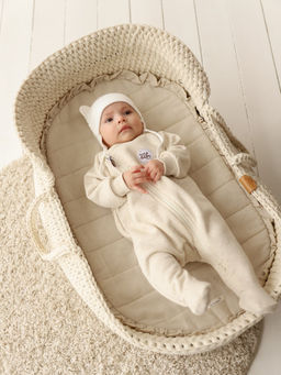 Комбинезон косуха с закрытой ножкой "Ванильный пудинг" утепленный 0+