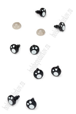 Фурнитура "Глазки для игрушек" с заглушками 10 мм (50 шт) SF-7615