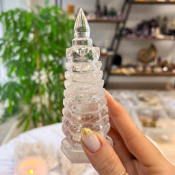 Статуэтка Пагода фен-шуй резная из Горного Хрусталя - Радуга самоцветов фото 5