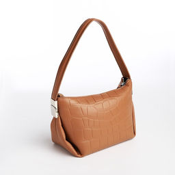 Сумка женская багет на молнии, 25×11×16 см, бежевая