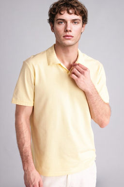 %100 Pamuk Regular Fit K_sa kollu Polo Ti__rt - Defacto фото 3