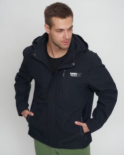 Куртка спортивная мужская большого размера темно-синего цвета 88676TS - Wonderrman фото 7