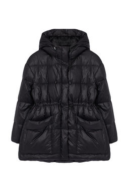 Gri Oversize Kapusonlu Kaz Tuylu Sisme Mont TWOAW25MO00111 - Trendyolmilla фото 13