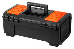 Ящик для инструментов 39*22*16 см "Гуру" с пружин. замком, черный/оранжевый (BR3940ЧРОР)