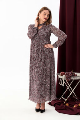 Платье NIKVA н801-5 винная абстракция  фото 3