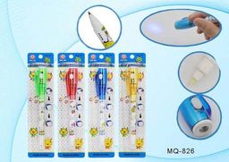 Цена за 2 шт. Ручка "Шпион" с УФ фонариком (MQ-826/MC-826) чернила видны только в УФ свете