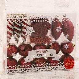 Ёлочные игрушки Чудесный день, новогодние, набор 27 шт., красный - Зимнее волшебство фото 2