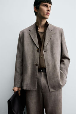 TEXTURED SUIT BLAZER - Zara фото 6