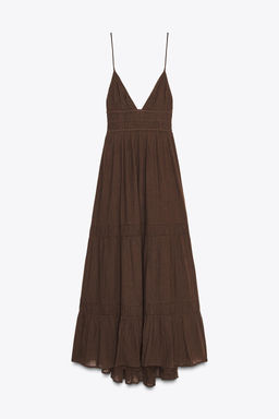 GAUZE MIDI DRESS - Zara фото 7