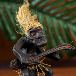 Сувенир «Абориген-гитарист», 15 см, дерево