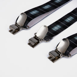 Подтяжки взрослые, ширина 2.5 см, цвет чёрный/зелёный - Simaland фото 3