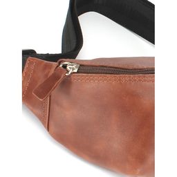 Сумка мужская натуральная кожа  (на пояс)  Croco-855,  1 отд,  коричневый тем пулл-ап (219)  247228