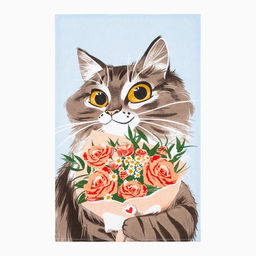 Набор полотенец кухонный Доляна Cats 35х60 см - 8 шт, 100% хлопок  фото 9