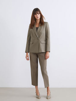 Kad?n Krep Blazer Ceket