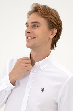 Erkek Beyaz Uzun Kollu Basic G_mlek Sepette S_rpriz _ndirim - U.s. polo assn фото 2