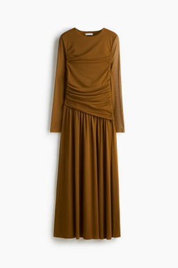 Vestido drapeado de malla - H&m фото 2