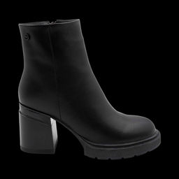 Ботинки из натуральной кожи на меху РМ-093-1 черные