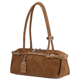 89-8752-1 golden brown, женская замшевая сумка Barcelo Biagi