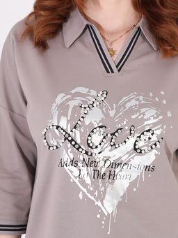 Блузка поло цвета какао - Almond фото 3