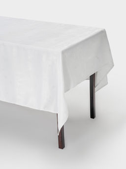 Скатерть, 160х160 см, жаккард, полиэстер, белая, Ели, White forest - Anna lafarg фото 2