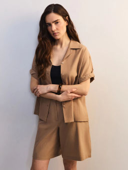 Блуза оверсайз из хлопка и вискозы ZR2605012010-63 / Zarina