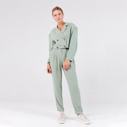 Брюки женские чиносы MINAKU: Green trend, зелёные, размер 42