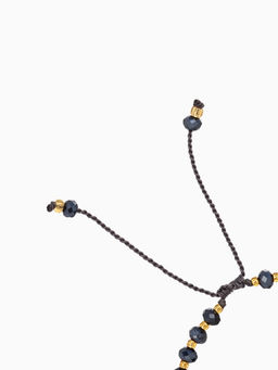 Браслет, длина 16 см, синий, золотой