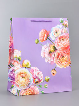 Цена за 2 шт. Пакет подарочный ламинированный вертикальный От всего сердца, 26?12?32 см