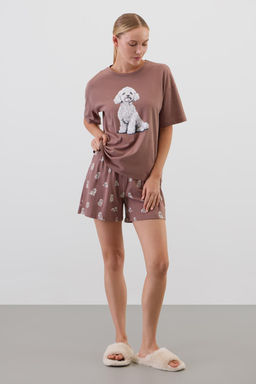 Е 20195/капучино,забавные пудели пижама жен - Very neat фото 3