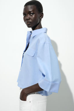 SHORT OXFORD SHIRT - Zara фото 11