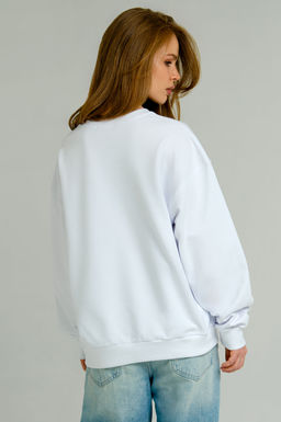Арт. 15127 Свитшот женский оверсайз 44-50 (4 шт) Цвет:белый - Калинка фото 5