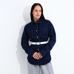 Ремень женский, ширина 3 см, винт, пряжка металл, цвет белый - Simaland фото 3