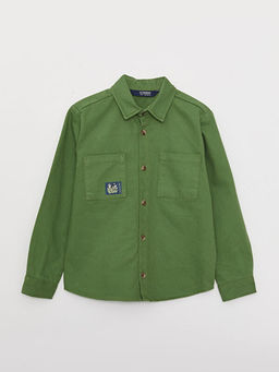 Basic Uzun Kollu Gabardin Erkek ?ocuk G?mlek - Waikiki фото 3