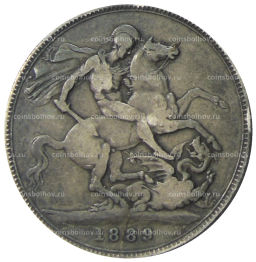 Монета 1 крона 1889 года Великобритания
