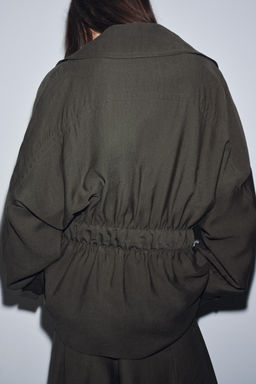 ZW COLLECTION FLOWING BELTED JACKET - Zara фото 3