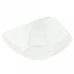 Облако Тарелка глубокая фарфоровая 193х187х60мм, 500мл, треугольная форма, рельефный декор - голубой, отводка, белый (Китай) - Домашняя мода фото 3