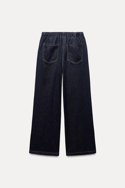 Z1975 HIGH-WAIST WIDE-LEG JOGGER JEANS - Zara фото 5