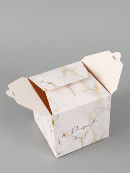 Цена за 10 шт. Коробка подарочная складная «Мрамор», 12×12×12 см