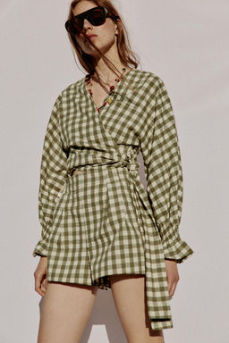 SHORTS CUADRO VICHY / Verde medio